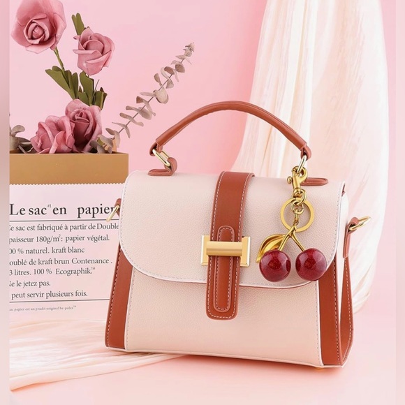 Gold and Red Cherry Key Charm - Picture 3 of 5